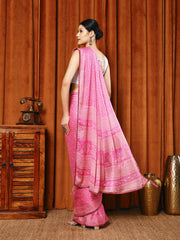 Floral Printed Georgette Saree