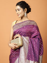 Stone Work Satin Woven Saree