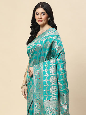 Zari Jaal Woven Art Silk Banarsi Saree