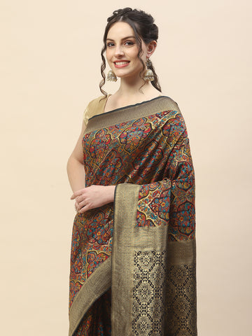 Zari Jaal Woven Handloom Saree