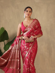 Plain Crepe Saree