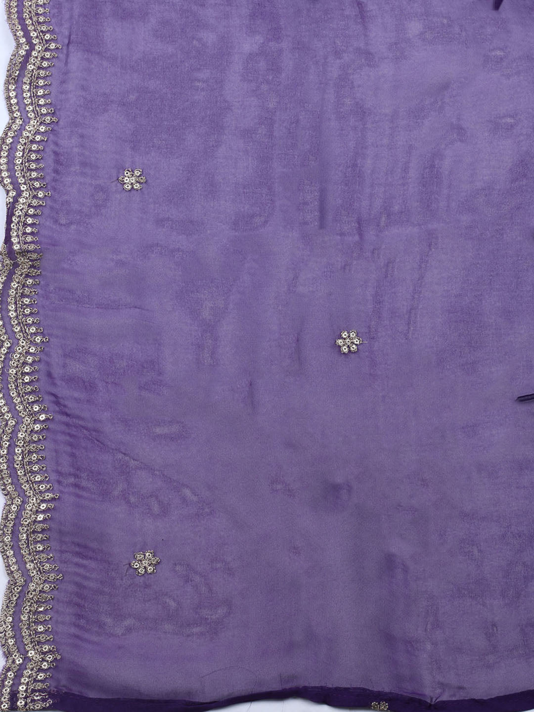 Neck Embroidered Cotton Blend Unstitched Suit With Dupatta
