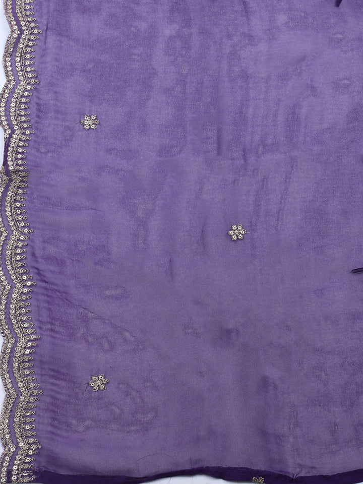 Neck Embroidered Cotton Blend Unstitched Suit With Dupatta