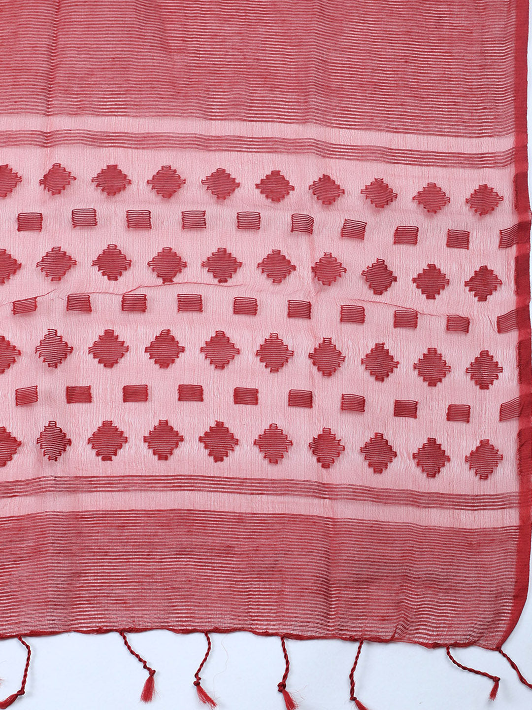 Embroidered Cotton Blend Unstitched Suit With Pant &amp; Dupatta