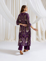 Printed Cotton Blend Kurta With Pants