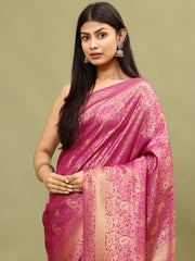 Zari Jaal Woven Handloom Saree