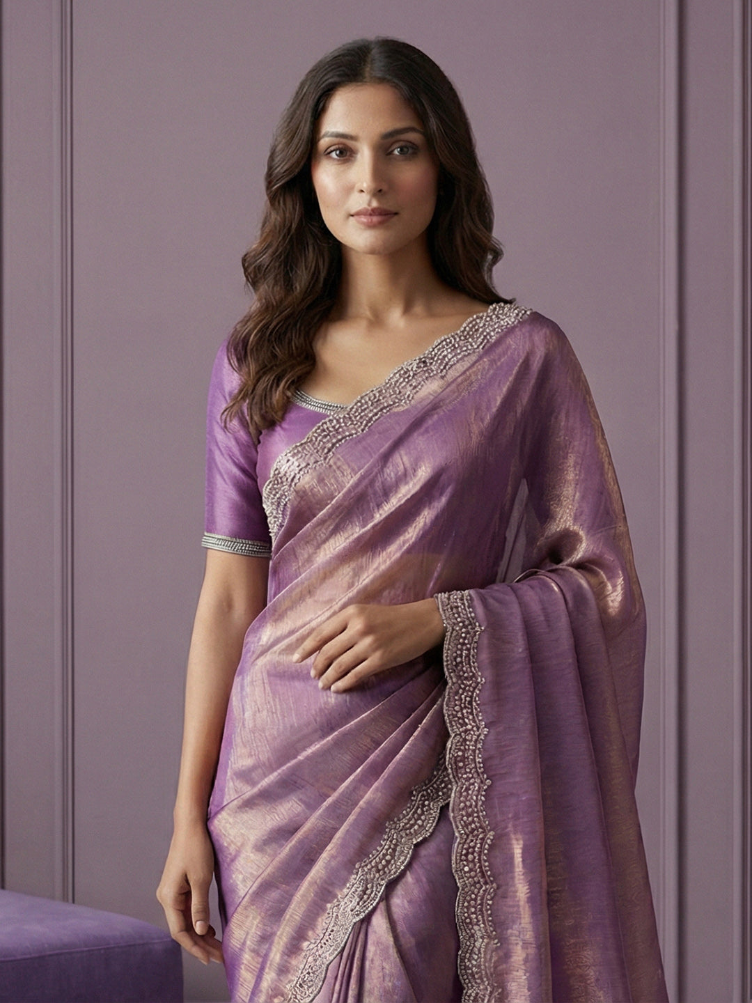 Embroidered Georgette Saree