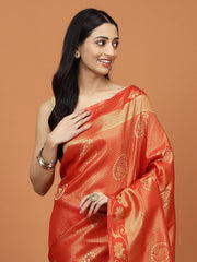 Zari Jaal Woven Art Silk Saree