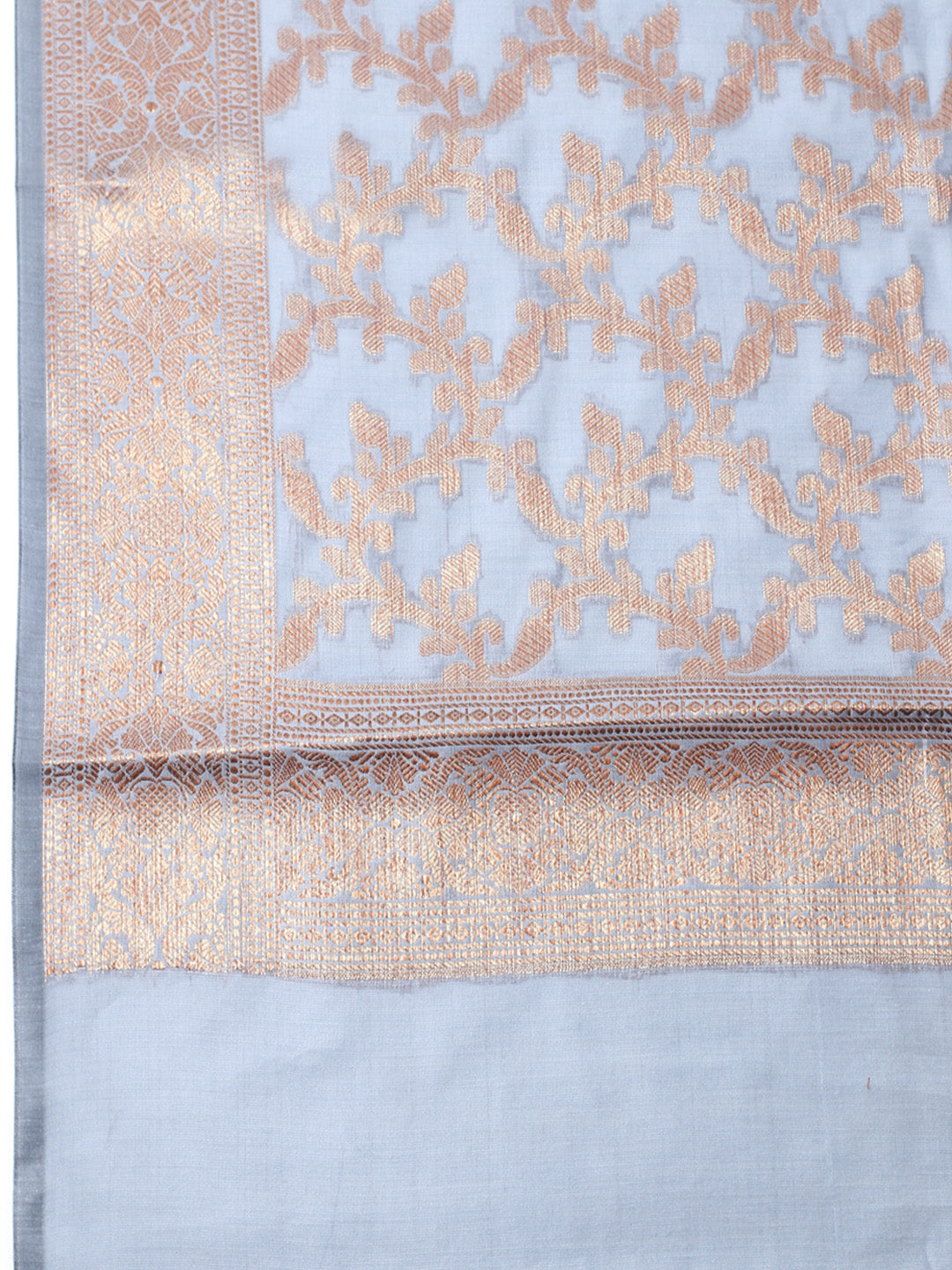 Banarasi Chanderi Unstitched Suit With Pant &amp; Dupatta