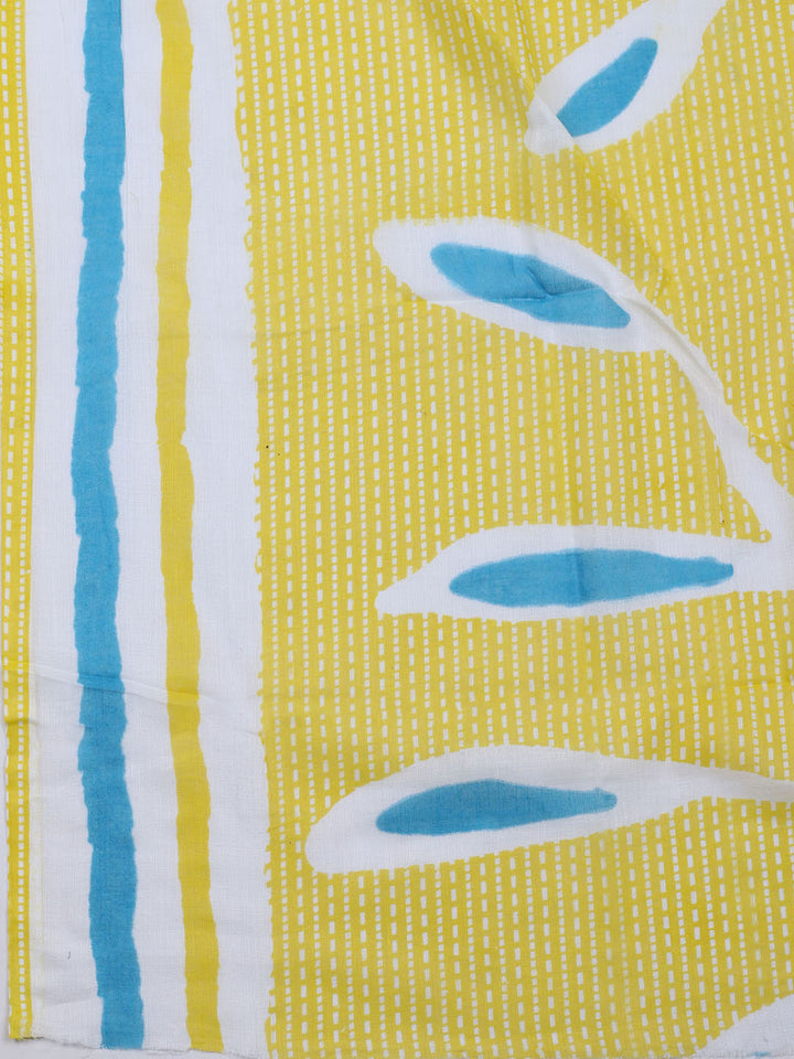 Printed Cotton Blend Unstitched Suit With Dupatta