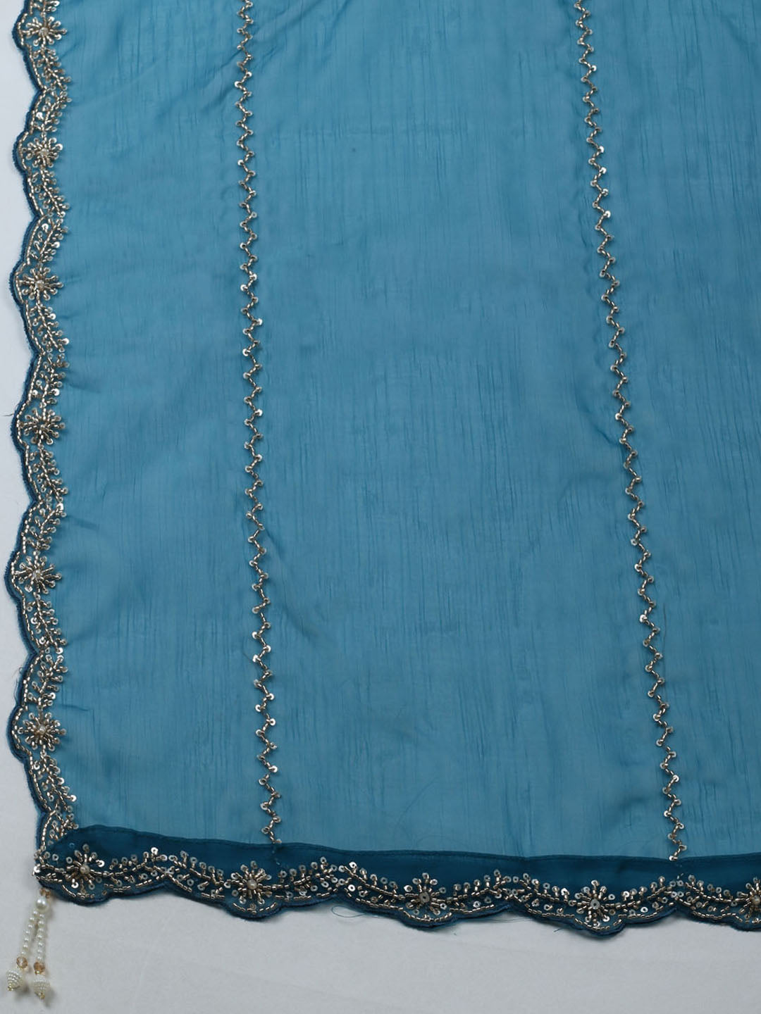 Embroidered Organza Unstitched Suit With Dupatta