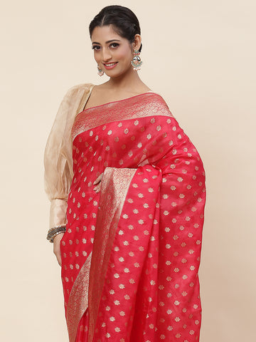 Zari Booti Woven Organza Saree