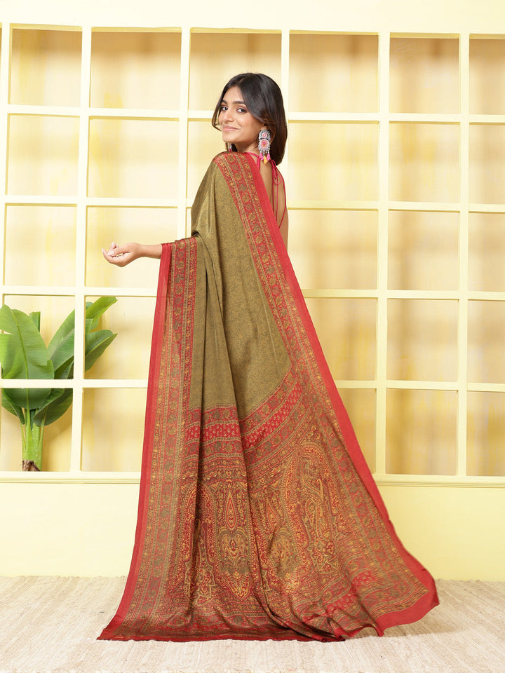Digital Printed Crepe Saree