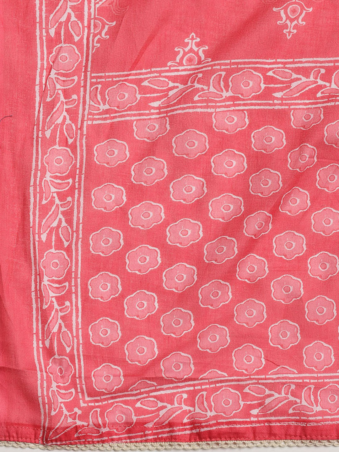 Neck Embroidered Cotton Blend Unstitched Suit With Dupatta