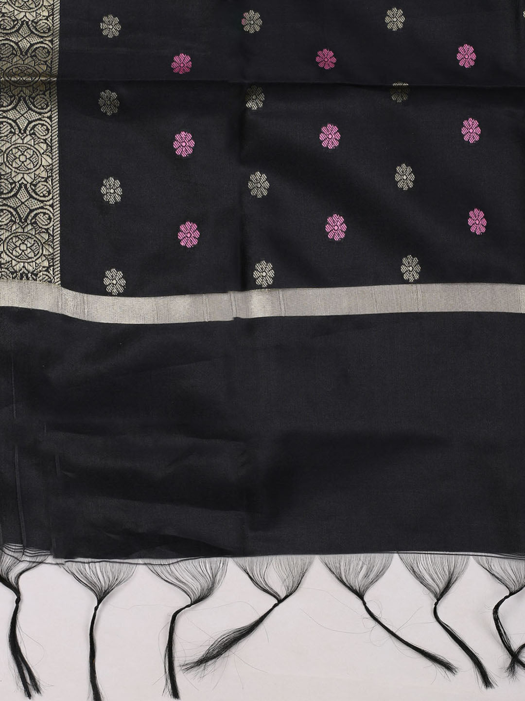 Woven Chanderi Unstitched Suit With Dupatta