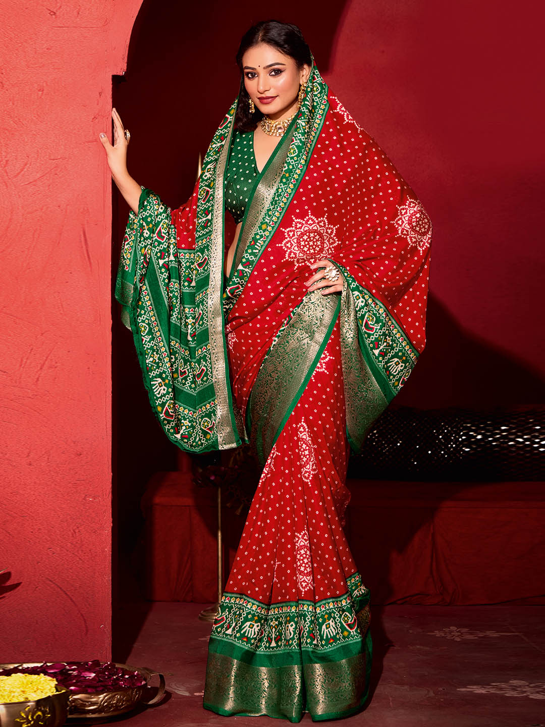 Patola Printed Art Silk Woven Saree