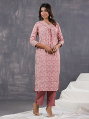 Printed Cotton Kurti With Pants