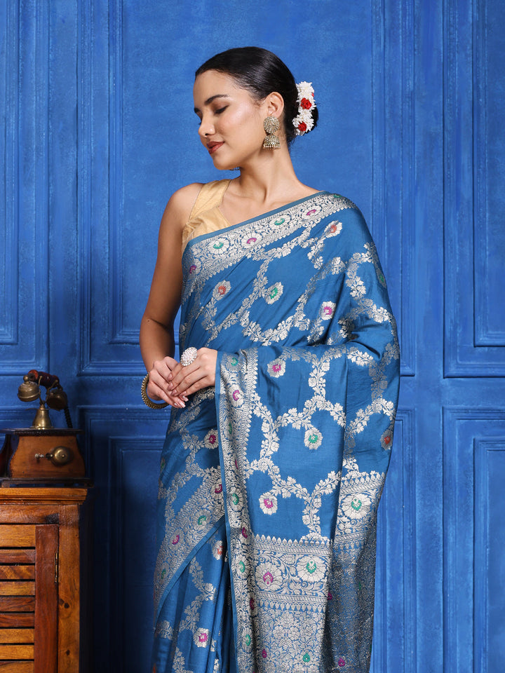 Zari Woven Cotton Blend  Saree