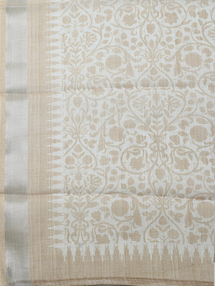 Embroidered Linen Blend Unstitched Suit With Pant &amp; Dupatta