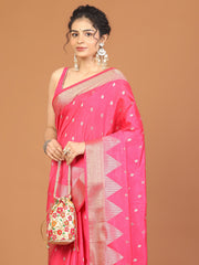 Zari Border Art Silk Woven Saree