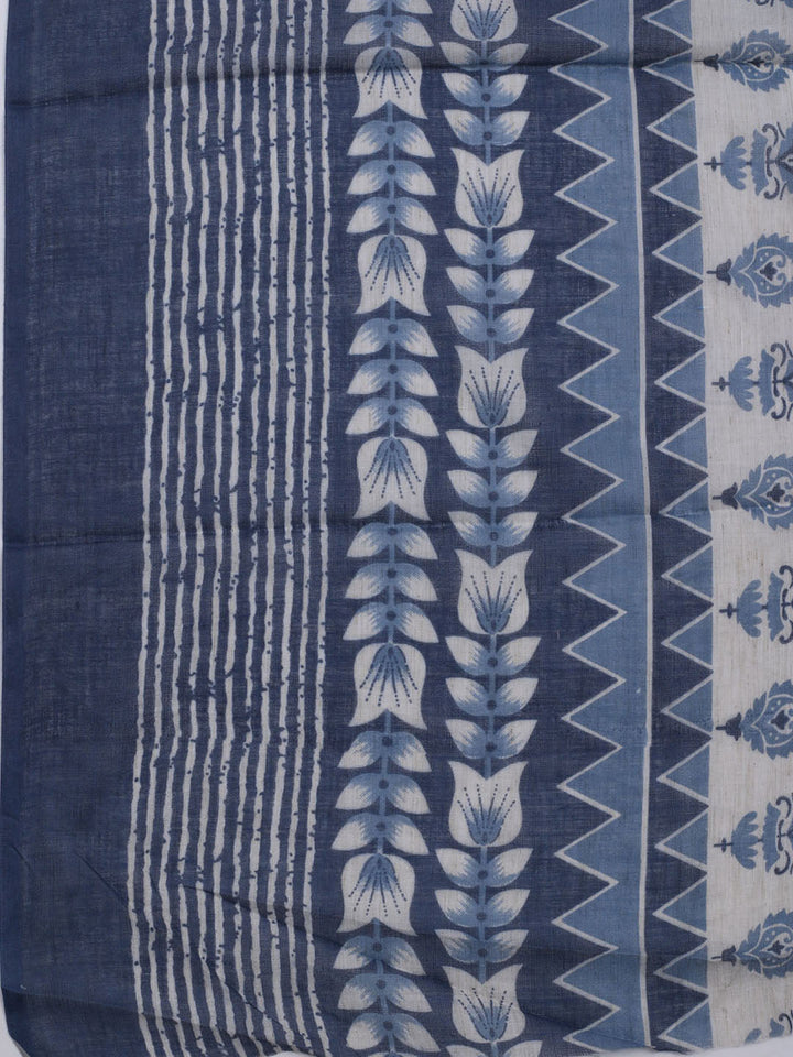 Printed Cotton Blend Unstitched Suit With Dupatta