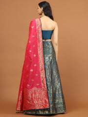 Banarasi Unstitched Choli With Lehenga & Dupatta