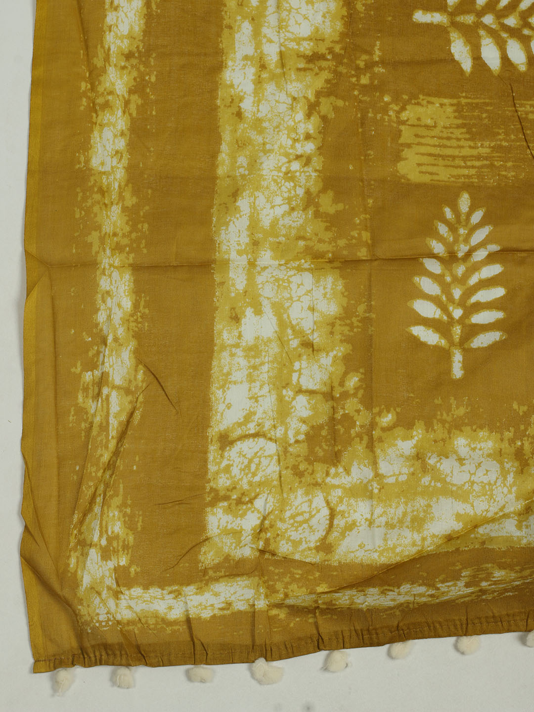 Printed Cotton Unstitched Suit With Pant &amp; Dupatta