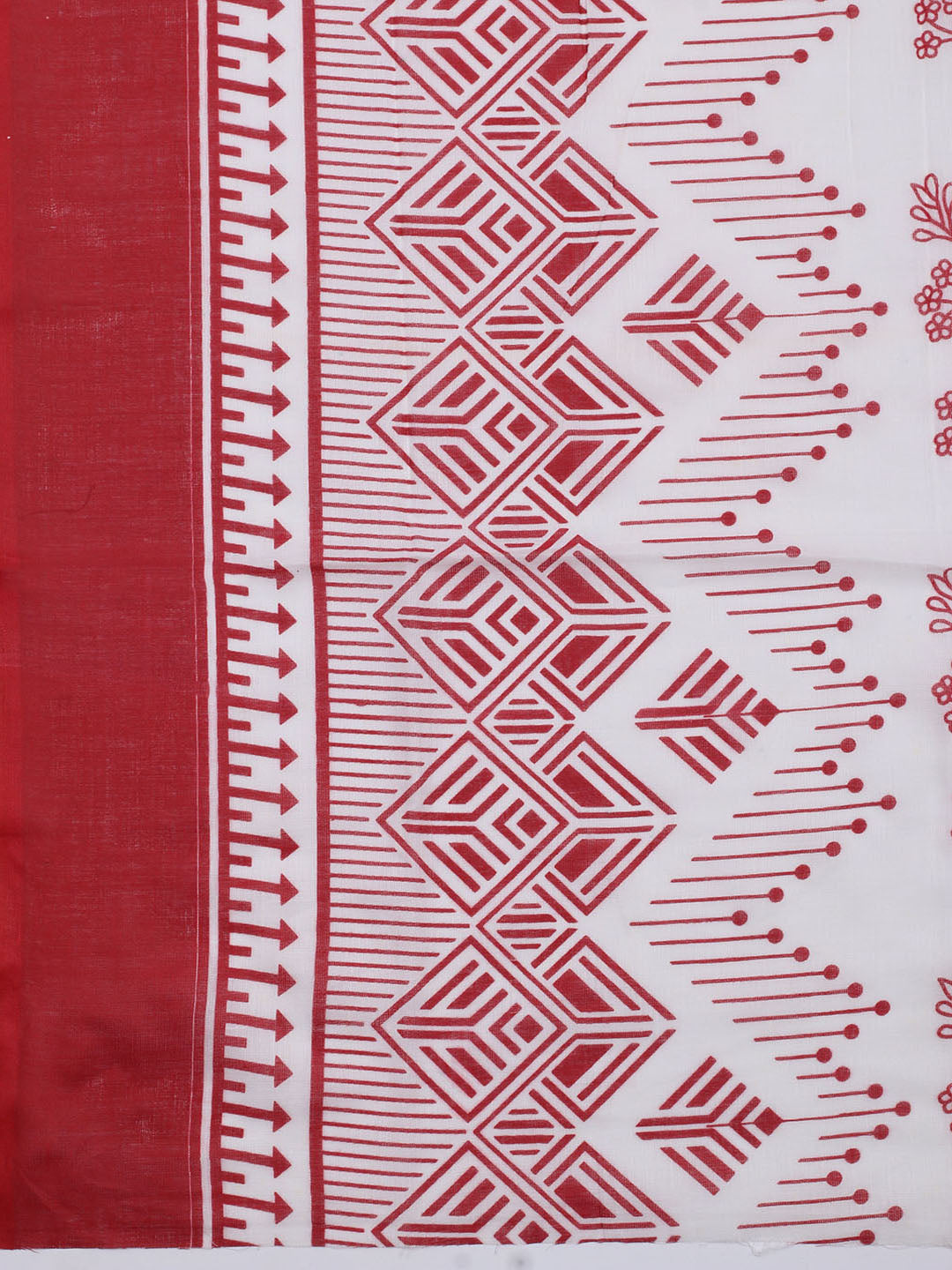 Printed Cotton Blend Unstitched Suit With Dupatta