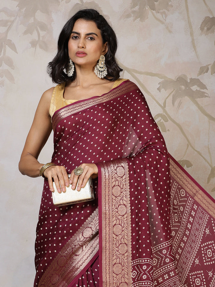 Digital Printed Georgette Saree