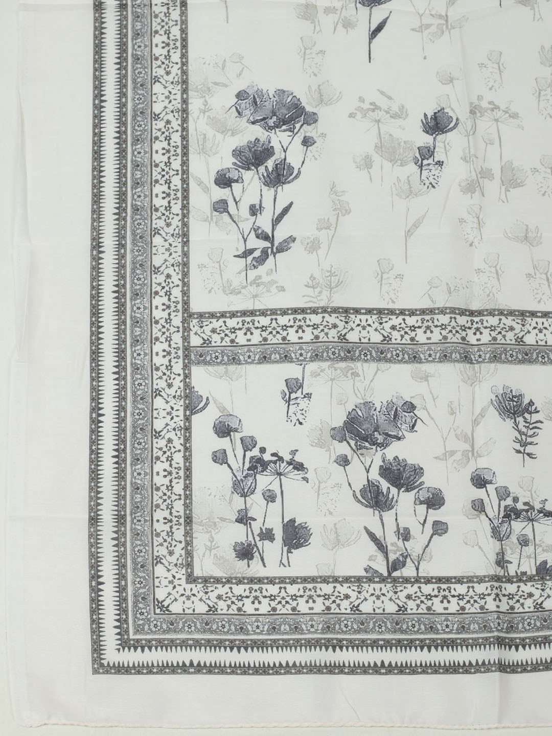 Embroidered Muslin Unstitched Suit With Pant &amp; Dupatta