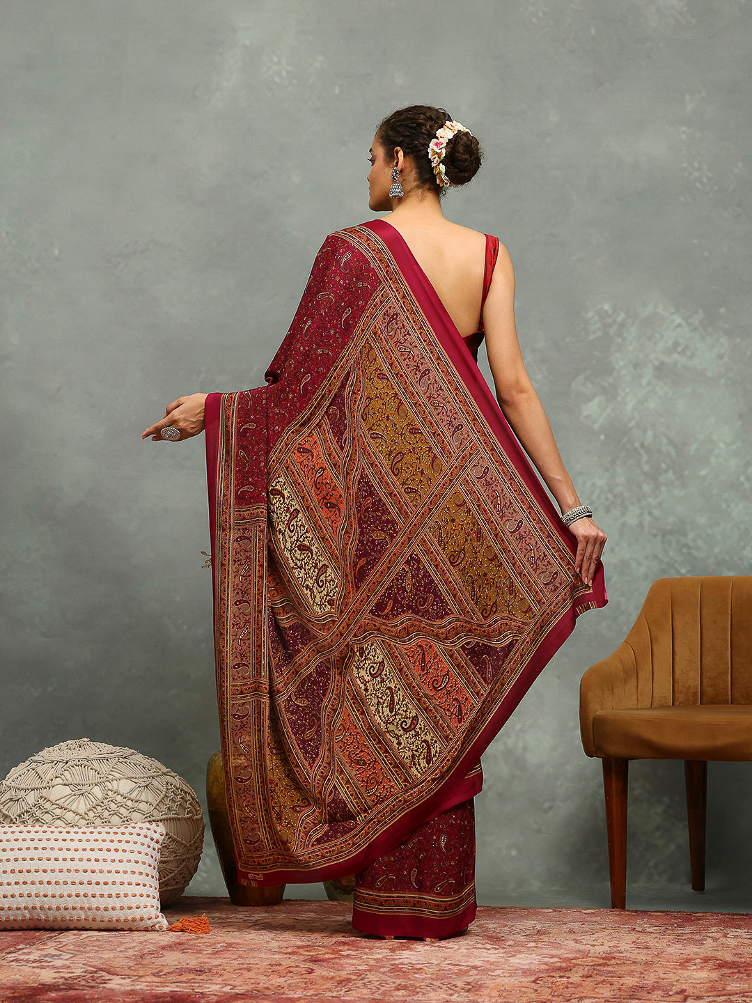 Digital Printed Crepe Saree