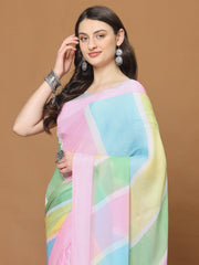 Floral Printed Chiffon Woven Saree