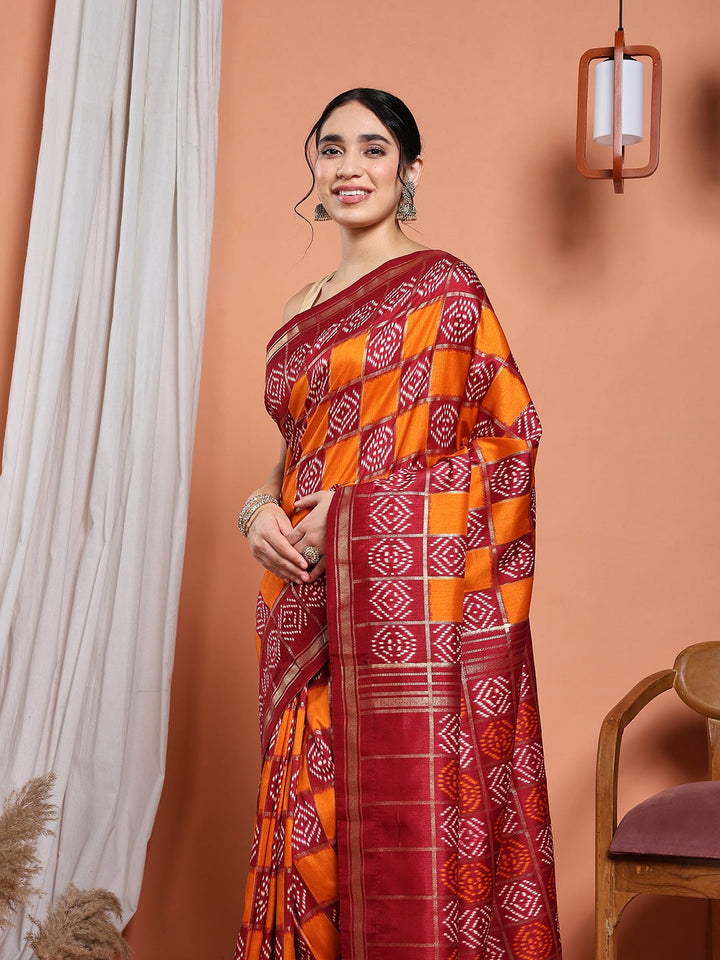 Digital Printed Art Silk Saree