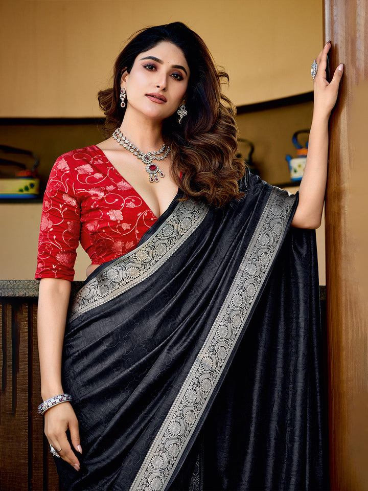 Zari Border Art Silk Saree