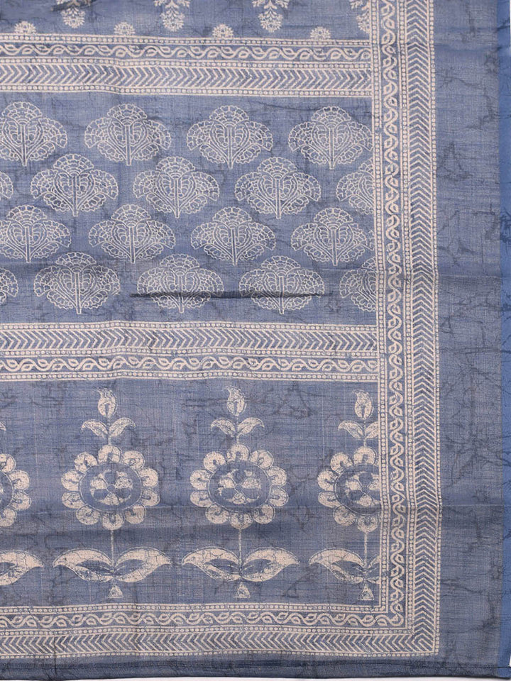 Embellished Tissue Unstitched Suit With Pant &amp; Dupatta