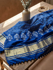 Printed Cotton Blend Unstitched Suit With Pant & Dupatta