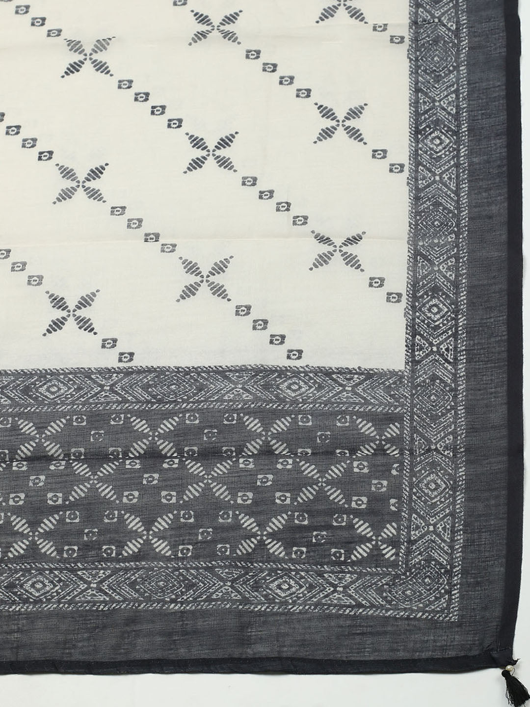 Embroidered Cotton Blend Unstitched Suit With Pant &amp; Dupatta