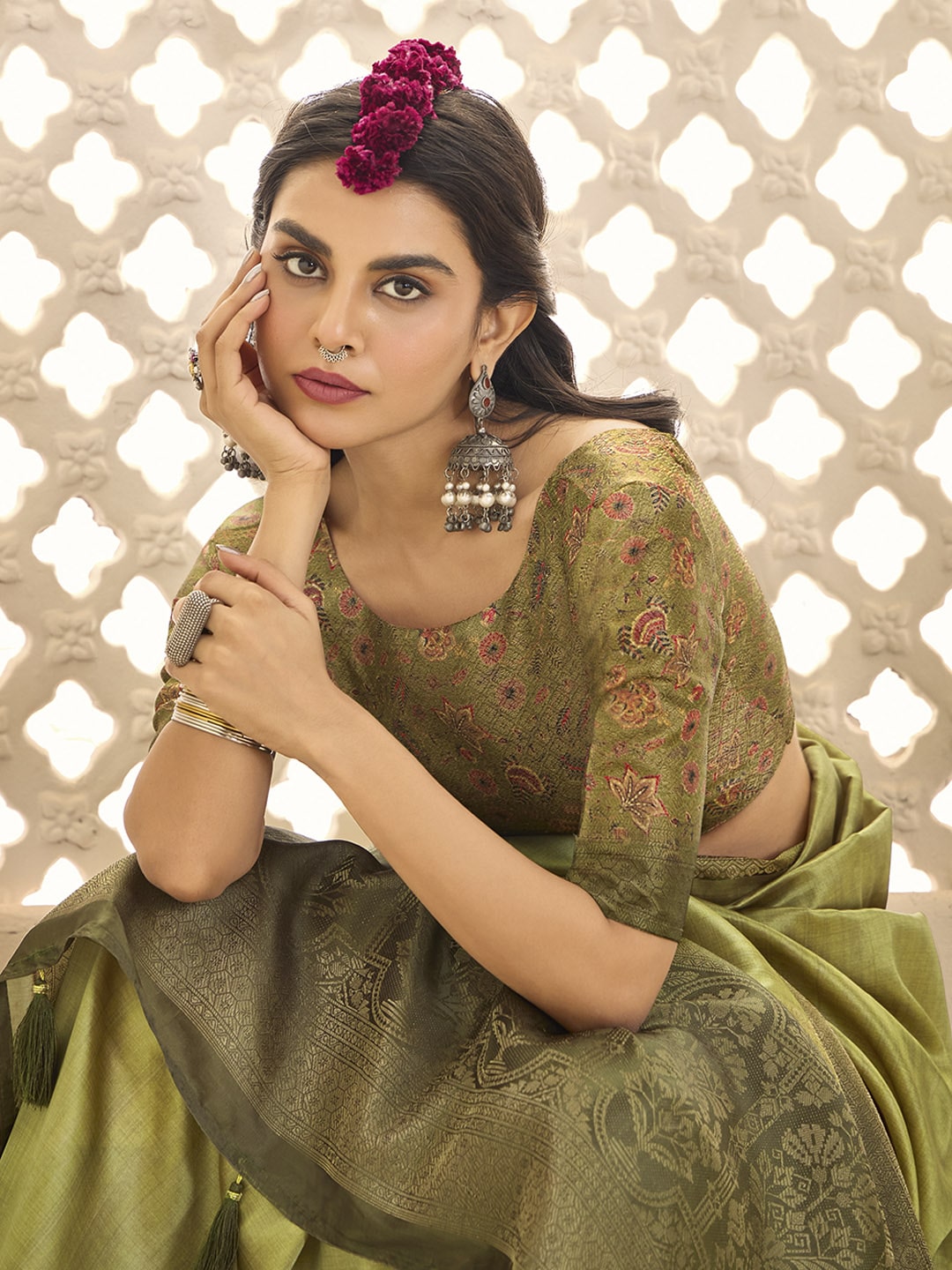 Zari Border Art Silk Saree