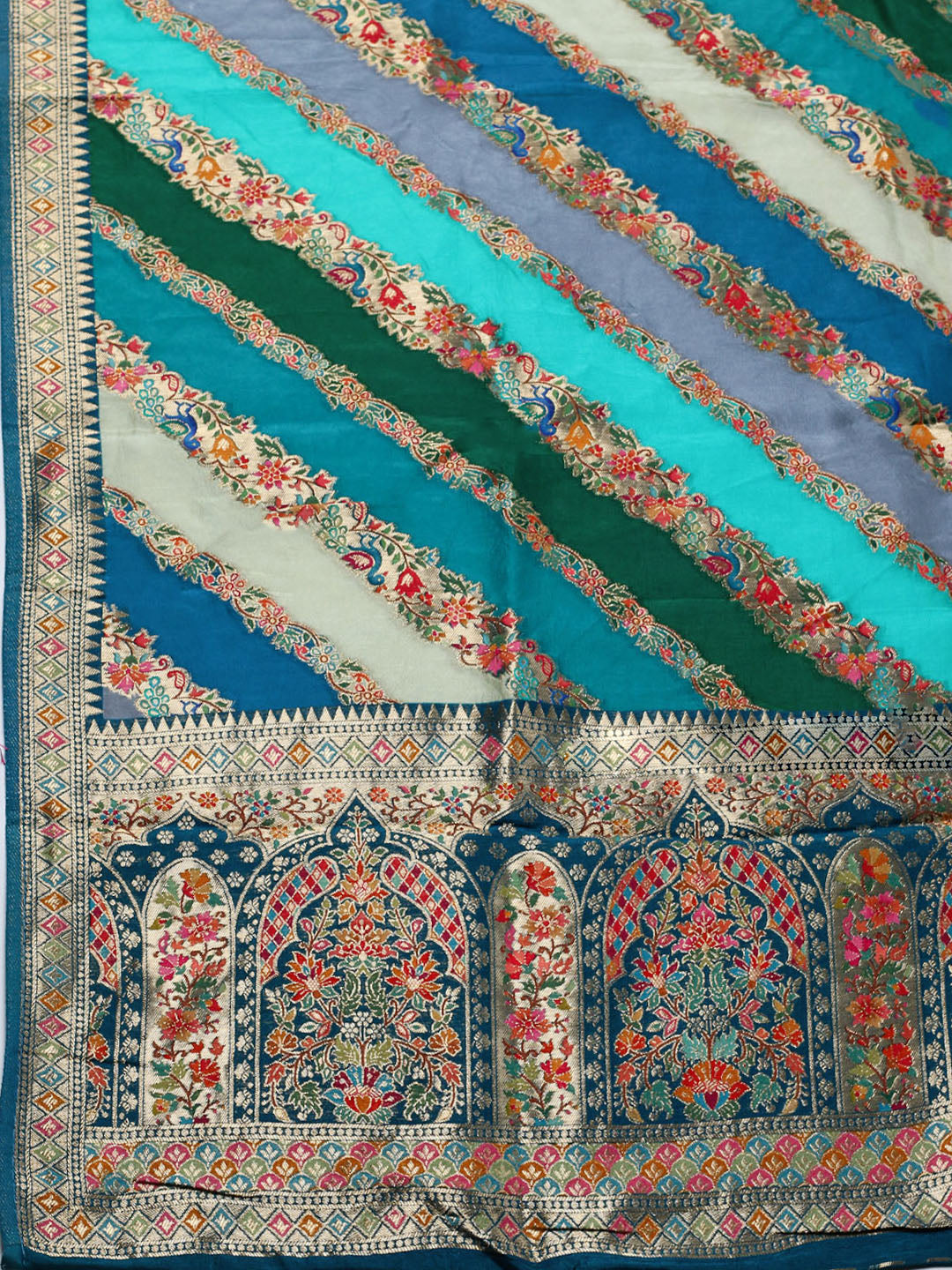 Woven Design Dola Silk Unstitched Suit With Pant &amp; Dupatta
