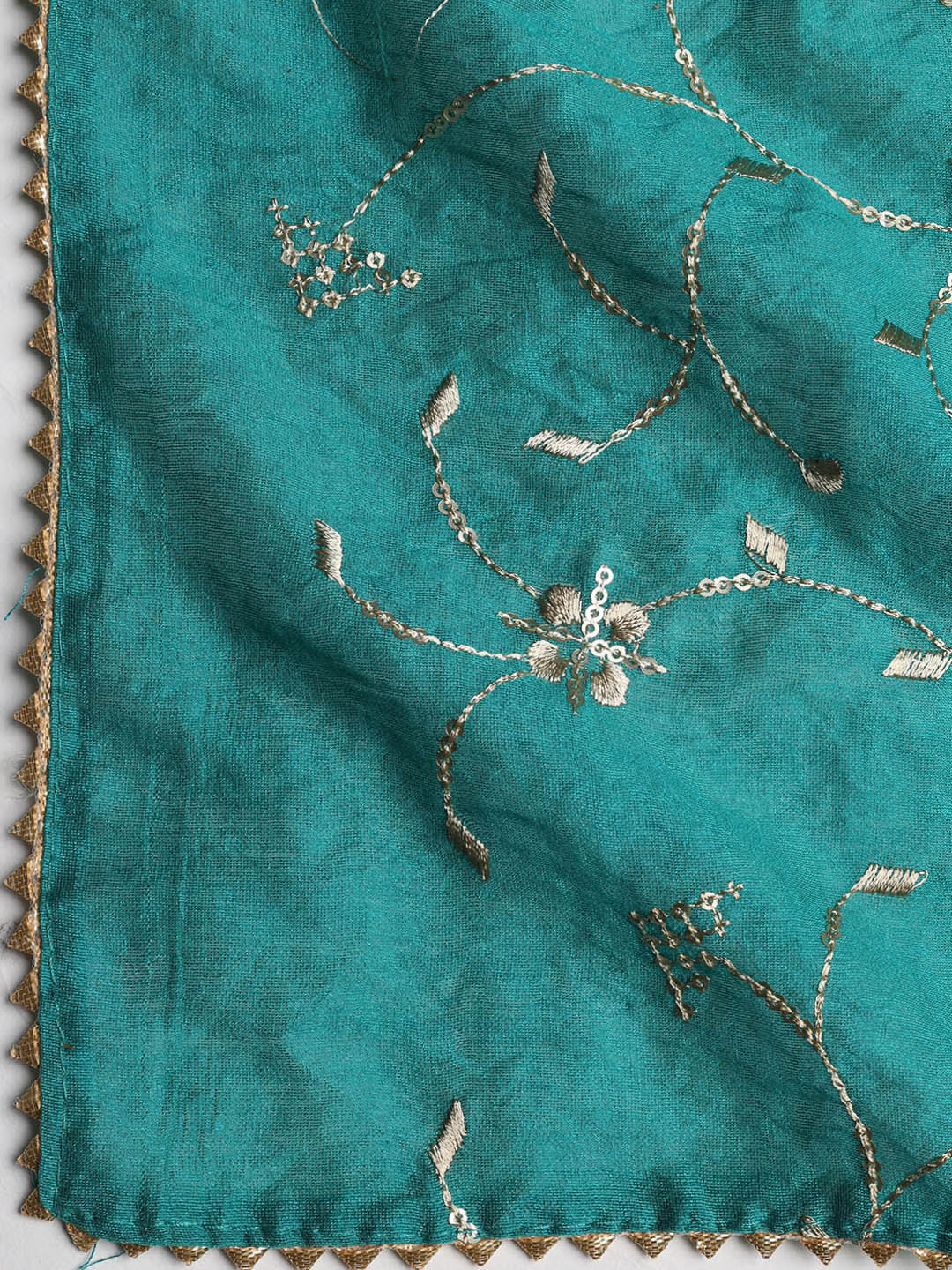 Neck Embroidered Cotton Blend Unstitched Suit With Dupatta