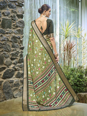 Digital Printed Art Silk Saree