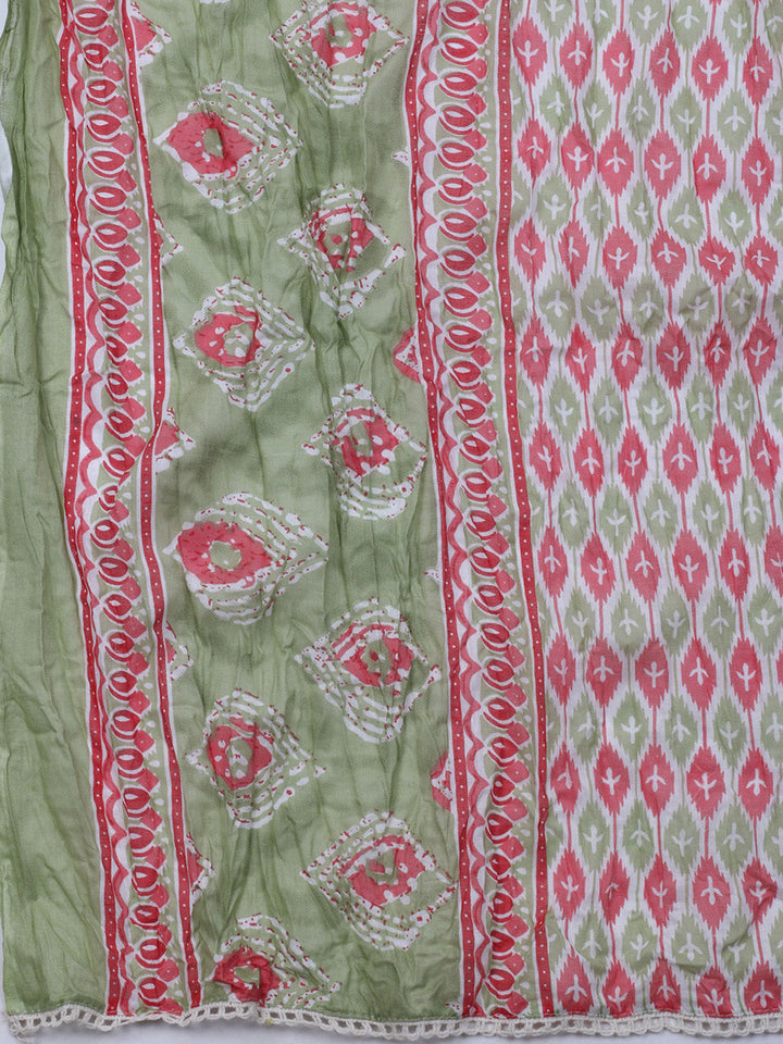Embroidered Cotton Blend Unstitched Suit With Dupatta