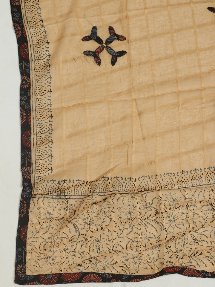 Printed Cotton Unstitched Suits Printed Suit With Pant &amp; Dupatta