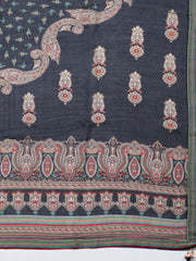 Embellished Muslin Unstitched Suit With Pant & Dupatta