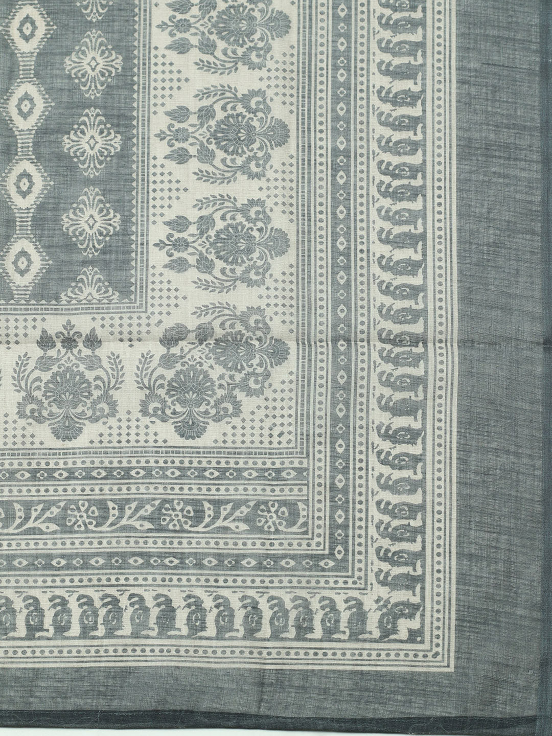 Embroidered Cotton Blend Unstitched Suit With Pant &amp; Dupatta