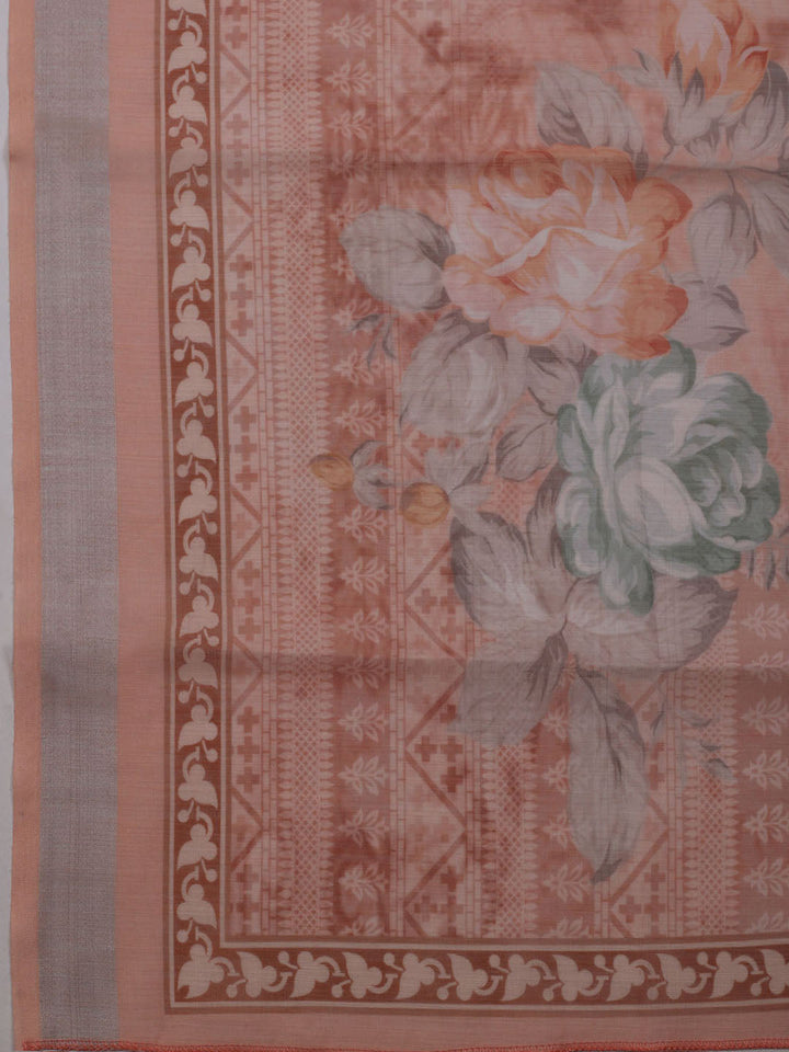 Neck Embroidered Cotton Blend Unstitched Suit With Dupatta