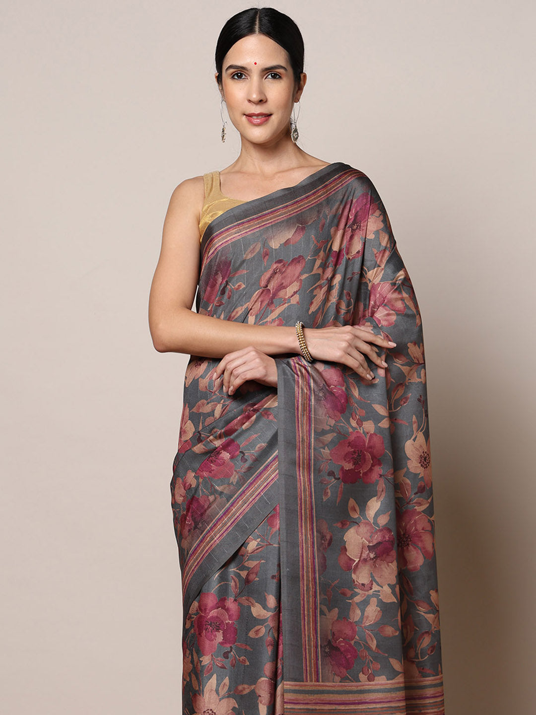 Printed Dola Silk Saree