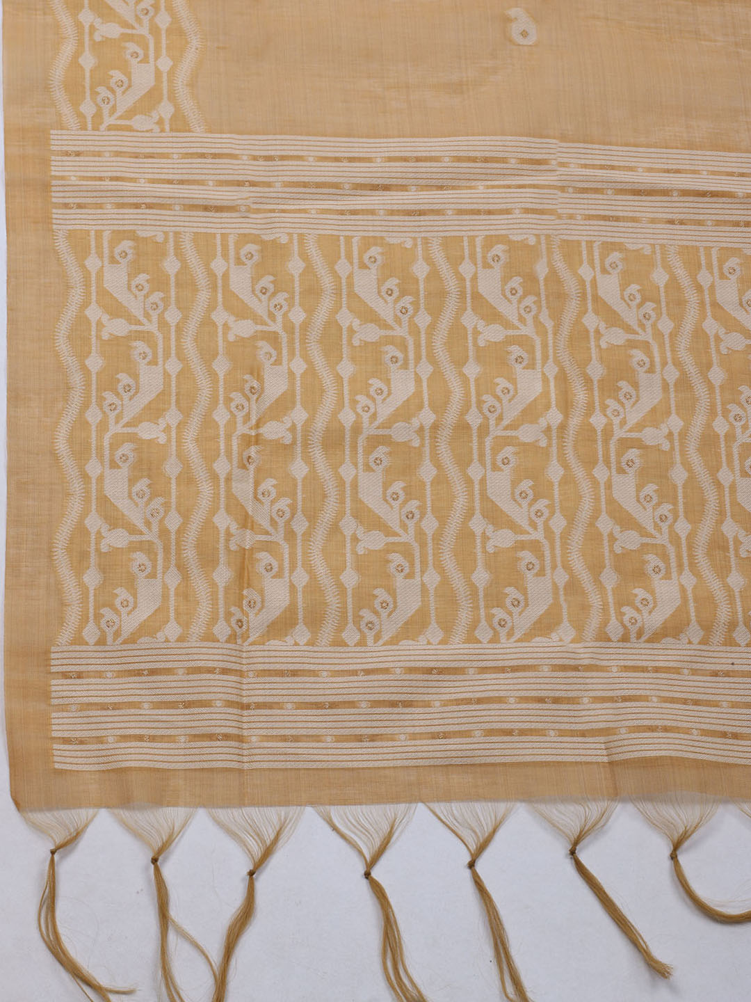 Woven Chanderi Unstitched Suit With Dupatta