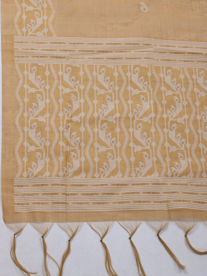 Woven Chanderi Unstitched Suit With Dupatta