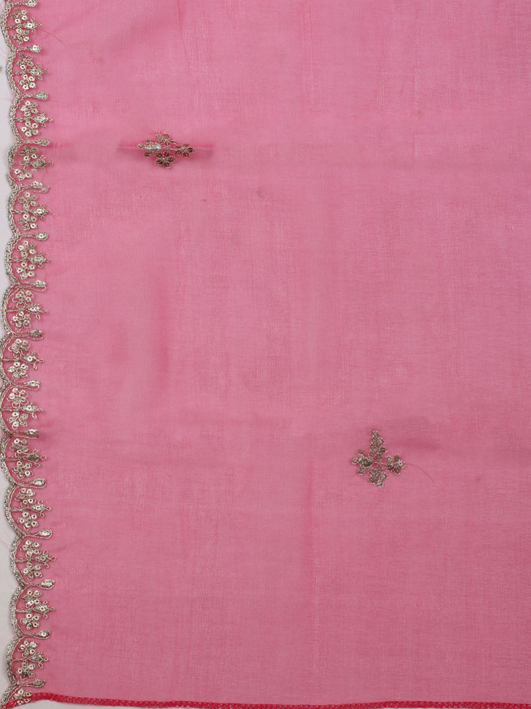 Embroidered Organza Unstitched Suit With Dupatta